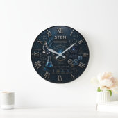 Grande Horloge Ronde STEM Science Technology Engineering Mathematics (Maison)