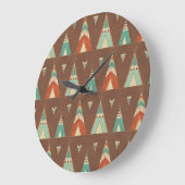 Grande Horloge Ronde Step de Southwest | Teal Teepee (Angle)