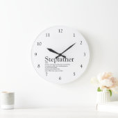 Grande Horloge Ronde Stepfather Stepdad Citation noir et blanc (Maison)