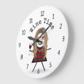 Grande Horloge Ronde Stick Girl (Angle)