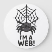 Grande Horloge Ronde Sticker 🕷️ araignée mignonne ✨ | Cartoon Web Fun" (Recto)