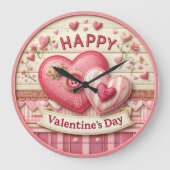 Grande Horloge Ronde Stitched Fabric Heart Valentine (Recto)