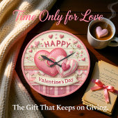 Grande Horloge Ronde Stitched Fabric Heart Valentine