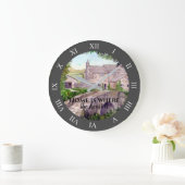 Grande Horloge Ronde Stone Bridge Watercolor (Maison)