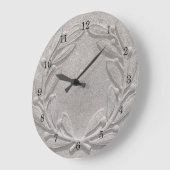 Grande Horloge Ronde Stone Laurel Wreath (Angle)