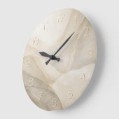 Grande Horloge Ronde Stone Quiet — Minimalist Embossed Numeral (Angle)