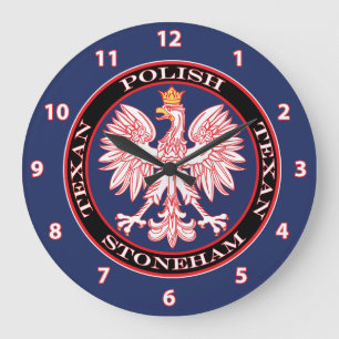 Grande Horloge Ronde Stoneham Round polonais Texan
