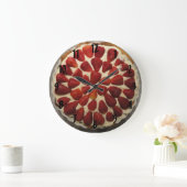 Grande Horloge Ronde Strawberry Cream Pie Wall Clock (Maison)