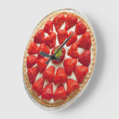Grande Horloge Ronde Strawberry Tart Wall Clock (Angle)