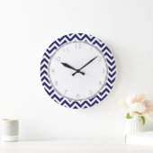 Grande Horloge Ronde Stripes Pattern (Maison)
