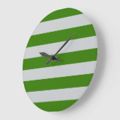 Grande Horloge Ronde STRIPES réglables Vert (Angle)