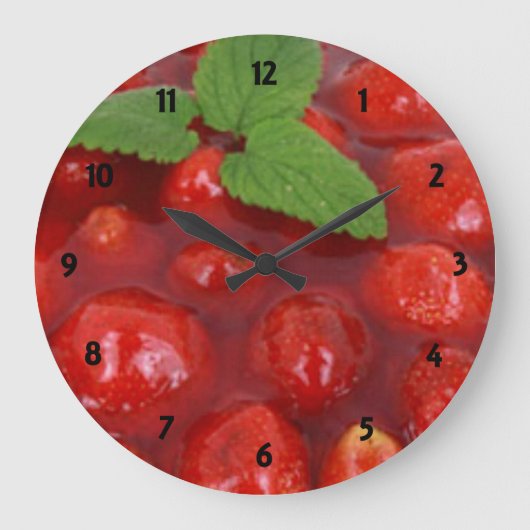 Grande Horloge Ronde Strwberry Dessert Clock (Recto)