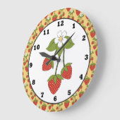 Grande Horloge Ronde Strwberry Fruit Kitchen wall clock (Angle)