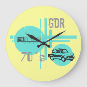 Grande Horloge Ronde Style DDR