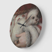 Grande Horloge Ronde Stylish painting kitchen ou studio Dog Wall Clock (Angle)