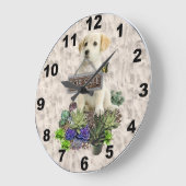 Grande Horloge Ronde Succulents à vendre (Angle)