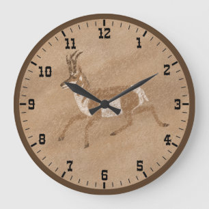 Grande Horloge Ronde Sud-Ouest Antilope Pronghorn courant Vieil Ouest