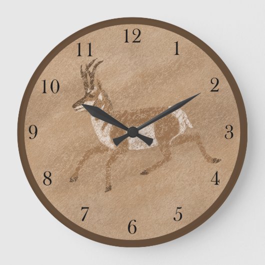 Grande Horloge Ronde Sud-Ouest Running Pronghorn Antelope (Recto)