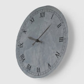 Grande Horloge Ronde Suede gris (Angle)