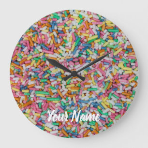 Grande Horloge Ronde Sugar sprinkles colorful