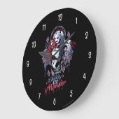 Grande Horloge Ronde Suicide Squad | Harley Quinn Inked Graffiti (Angle)