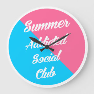 Grande Horloge Ronde Summer Addicted Social Club, style été