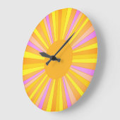 Grande Horloge Ronde Sunburst Wall (Angle)