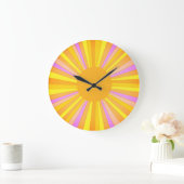 Grande Horloge Ronde Sunburst Wall (Maison)
