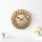 Grande Horloge Ronde Sunburst Wall (Maison)
