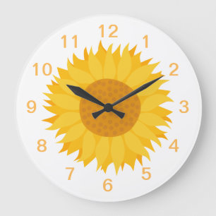 Grande Horloge Ronde Sunflower.