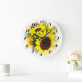 Grande Horloge Ronde Sunflower (Maison)