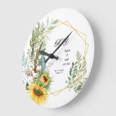 Grande Horloge Ronde Sunflower Burst (Angle)