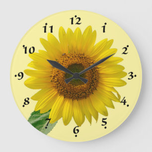 Grande Horloge Ronde Sunflower Clock