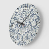 Grande Horloge Ronde Sunflower Design (par William Morris) (Angle)