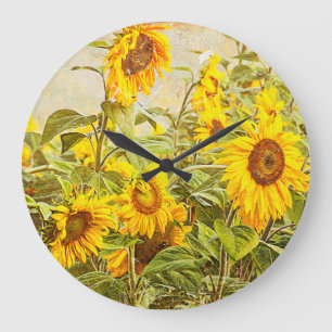 Grande Horloge Ronde Sunflower Field
