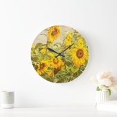 Grande Horloge Ronde Sunflower Field (Maison)