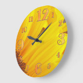 Grande Horloge Ronde Sunflower Petals Wall Clock (Angle)