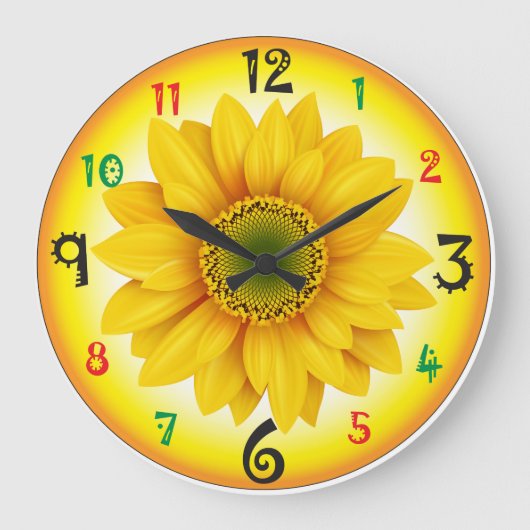 Grande Horloge Ronde Sunflower wall clock (Recto)