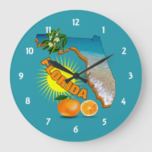 Grande Horloge Ronde Sunny Floride Sunshine Orange Blossom Travel