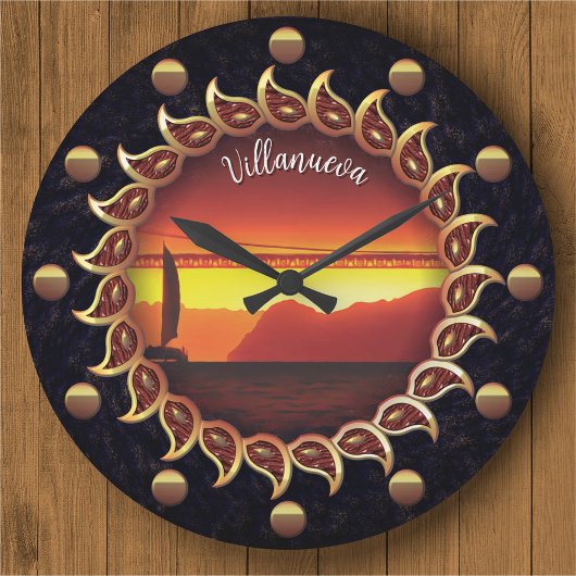 Grande Horloge Ronde Sunrays Sunset 1124