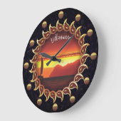 Grande Horloge Ronde Sunrays Sunset 1124 (Angle)