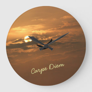 Grande Horloge Ronde Sunrise Gold Photo Carpe Diem Ocean
