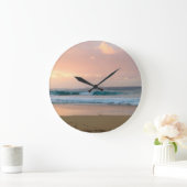 Grande Horloge Ronde Sunset Beach et océan (Maison)