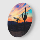 Grande Horloge Ronde Sunset Cactus Desert Dusk (Angle)