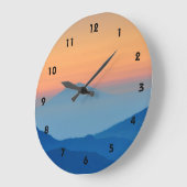 Grande Horloge Ronde Sunset Mountains Abstract (Angle)