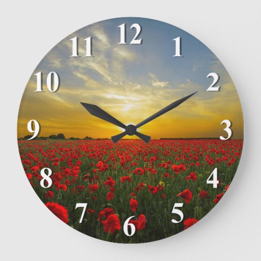 Grande Horloge Ronde Sunset Over A Red Poppy (Recto)