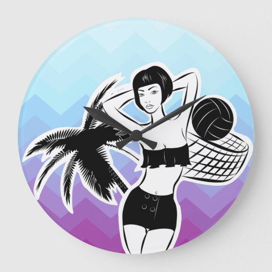 Grande Horloge Ronde Sunset Resort Chevron Print (Recto)