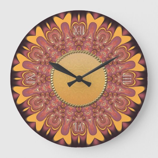 Grande Horloge Ronde Sunshine Earth Love Wall Clock (Recto)