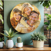 Grande Horloge Ronde Superposition de texte simple et élégante