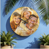 Grande Horloge Ronde Superposition de texte simple et élégante